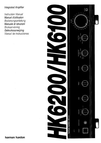 Harman kardon hk6100 hk6200 - harman,