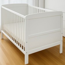 Baby Bett Kinderbett Juniorbett Beistellbett 140x70cm 3in1 weiß + IKEA Matratze