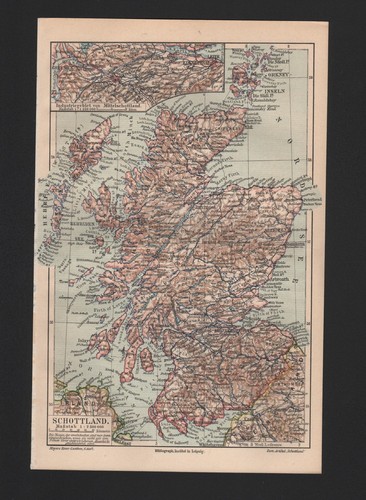 Landkarte map 1908 - :, schottland