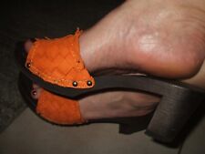 Softclox Holz Klepper Zoccoli Holz Pantoletten Sandaletten Clogs Mules 39 NEU