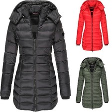 Lange Damen Steppjacke Parka Für Herbst Winter Übergangsjacke Mantel Neu