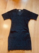 Noa Noa Alpaka Wollkleid Strickkleid Pullover Grau Gr S 36 38