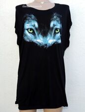 Diesel - Wolf T-Shirt  -Longtop Oversize gr.M wie L  schwarz mit Aufdruck  neu