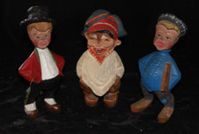 3 alte Holz Figuren Finnland 