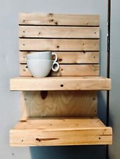 Wandregal Coffeeboard Echtholz Küche Kaffee Möbel 