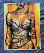 Acryl Gemälde auf Pastellpapier 360g, 50x64 cm  Abstrakte-moderne 