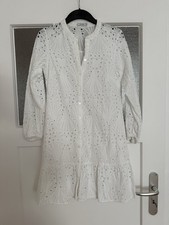 Kleid Lochstickerei Weiß Reserved Gr. S 36