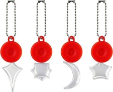 LED Blinklicht Schulranzen - 4 Stück Reflektoren Kinder Anhänger