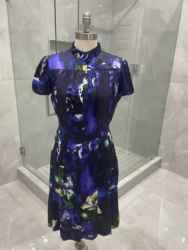 Tuleh silk navy purple - navy,