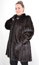 A5329 NERZ MANTEL ECHT PELZ SWINGER PELZMANTEL NERZ JACKE - FEMALE MINK FUR COAT