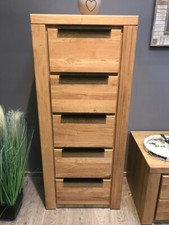 Sideboard Kommode Greta Regal in Wildeiche geölt Teilmassiv  Höhe 141cm