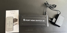 5 Port HDMI Switsch 4k mit Fernbedienung und Netzteil