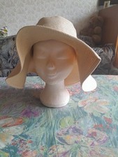 Damen Hut, Strohhut, Sommerhut, breite Krempe, faltbar