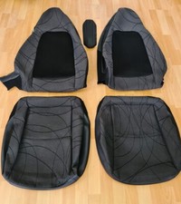 Original Smart 451 Sitzbezüge Passion Schwarz für mit Armlehne ohne Seitenairbag