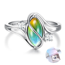 Silber ring stimmungsring - silber,