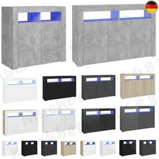 Sideboard mit LED-Leuchten Kommode Schrank Anrichte Highboard Wohnzimmerschrank