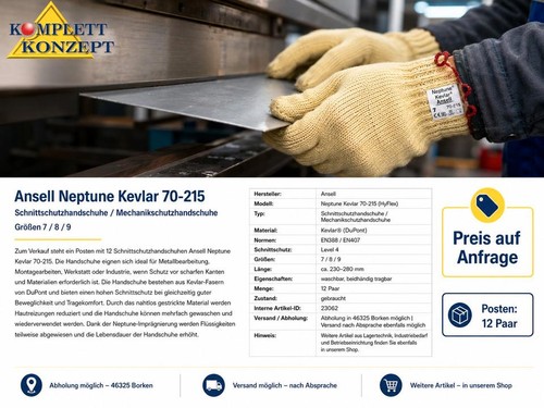 12x neptune kevlar ansell - neptune,