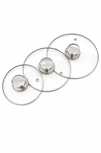 Glasdeckel mit edelstahlring - glasdeckel,