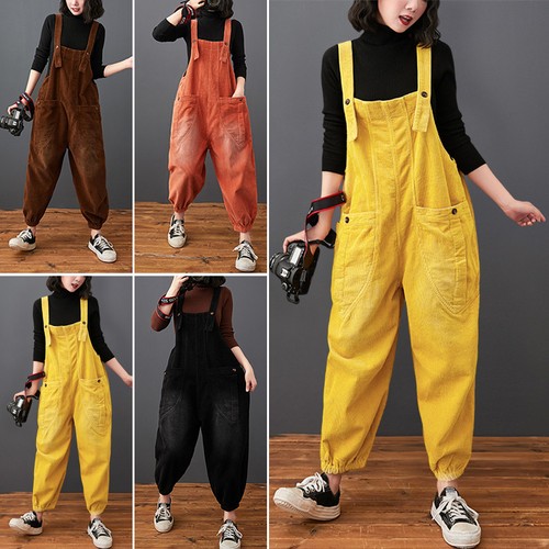 Damen latzhose cord baggy - damen,