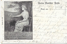 alte  Ak Ansichtskarte aus 1902 PERLEN DEUTSCHER POESIE Dessin No. 315.