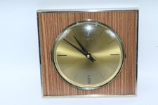 Dugena Wanduhr Uhr Holz Gold 19cm Top Zustand retro vintage