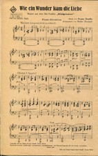 Wie ein Wunder kam die Liebe, Walzer, Franz Doelle, 2 Violinen mit Klavier u. Kb