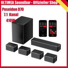 ULTIMEA 7.1 Soundbar mit Subwoofer Bluetooth & Lautsprechern 3D Surround für TV