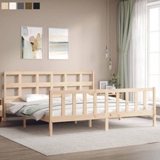 Massivholzbett mit Kopfteil