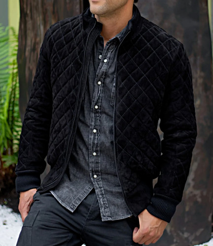 Schwarze bomber lederjacke - schwarze,