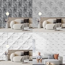 20-800 Stück 3D-Tapete Wandpaneele Selbstklebend Ziegel Wasserfest Wandaufkleber