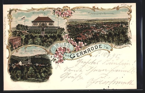 Lithographie gernrode h - lithographie, i.