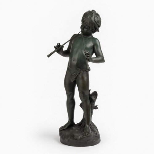 Jugendstil bronzefigur junge - jugendstil,
