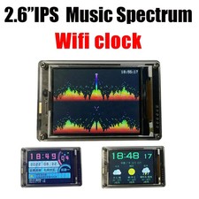 2,6 Zoll IPS LCD Musik Spektrum Equalizer Display Analyzer WIFI UHR Audio Lev