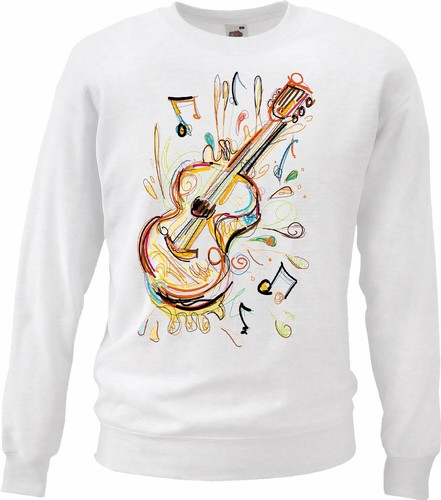 Sweatshirt gitarre geige - geige, bass