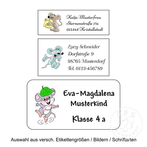 Bogen adressaufkleber maus - 1,