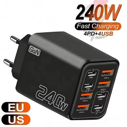 240w gan usb ladegerät - 240w, 8in1