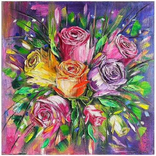 ölbild gemälde 60x60x4 - gemälde,