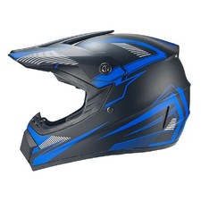 Crosshelm Helm Kinderhelm Motorradhelm Motocross Shadow of Blue schwarz blau