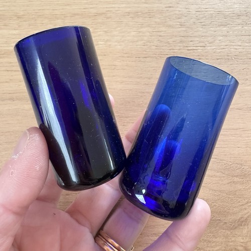 Vintage kobaltblau glas liner - vintage,