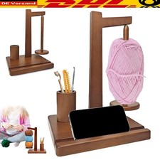 Wollabwickler Garnrollenhalter mit Handyhalter Häkelnadeln Halter Garnständer