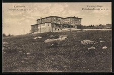 Peterbaude, Berghütte im Riesengebirge, Ansichtskarte 