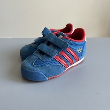 ADIDAS DRAGON KLEINKIND TUNRSCHUHE SNEAKER BLAU MIT ROT GR.20