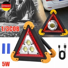 Weiß/Rot blinkend LED Warndreieck Warnleuchte PKW Auto 5W Warnlicht Signal Panne