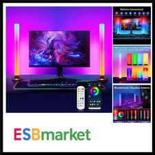 Smart LED Lightbar 2er Set, RGB Lampe TV Hintergrundbeleuchtung mit Multi-Mod...