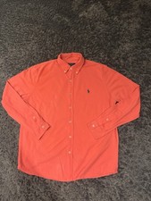 Ralph Lauren Polo Herren Lang arm Hemd Shirt Gr. L Rot Kariert Classic Fit Neu