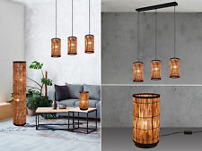 Korblampen aus Rattan Vintage