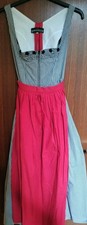 Berwin &Wolf Dirndl Schwarz/Weiß ,mit Schürze Rot/Schwarz Gr 36