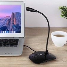 KLIM Talk Desktop Stand Microphone for Mac/PC with Audio Filter black