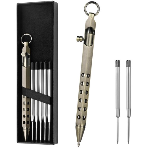 Tactical pen bronze - bronze, refillable