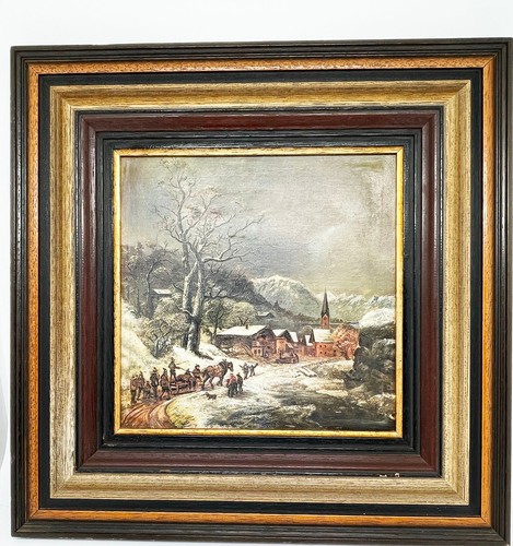 Winterlandschaft guache osr - winterlandschaft,
